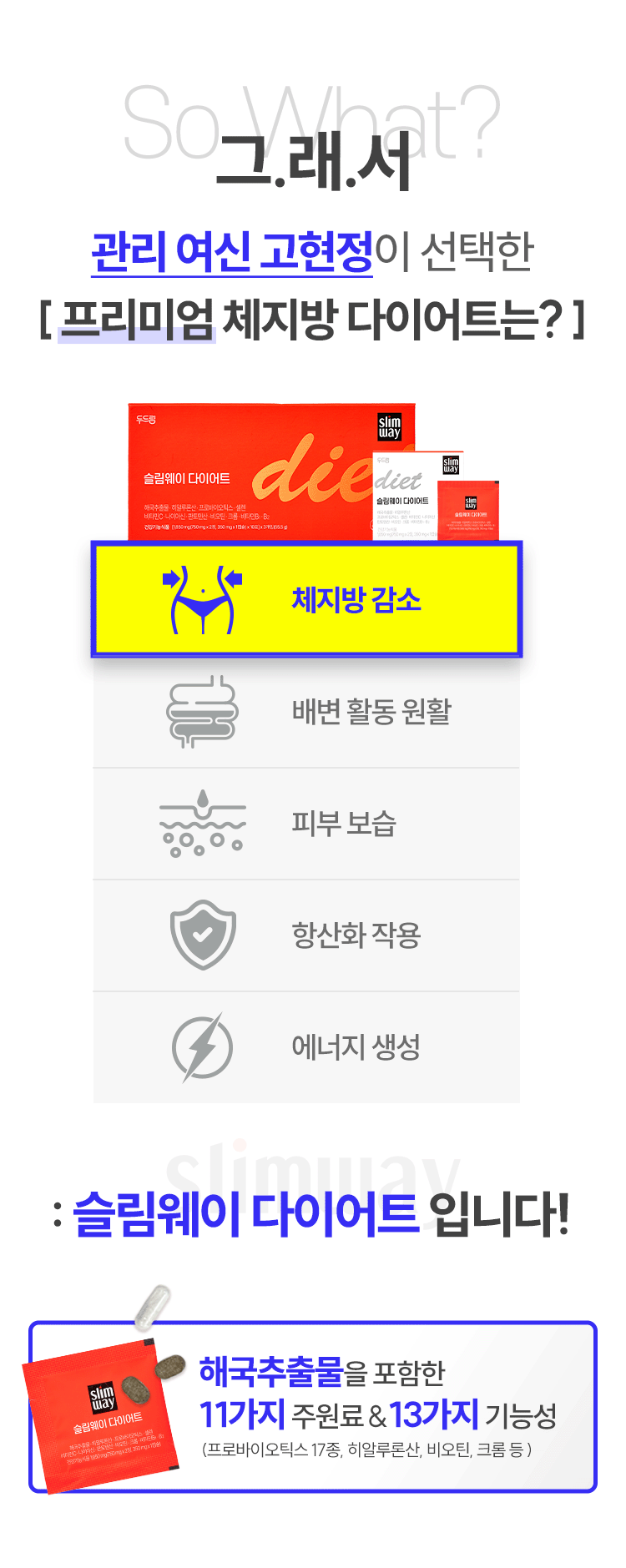 관리 여신 고현정이 선택한 프리미엄 체지방 다이어트 — 슬림웨이 다이어트